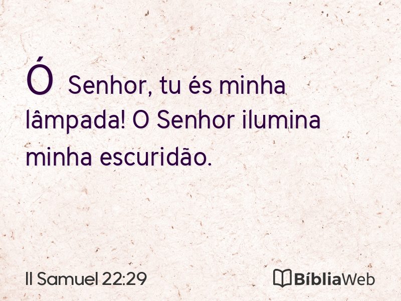 II Samuel 22:29 em imagem para compartilhar