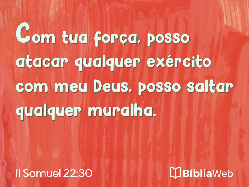 II Samuel 22:30 em imagem para compartilhar