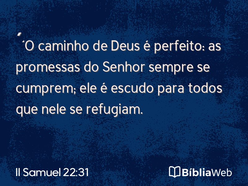 II Samuel 22:31 em imagem para compartilhar
