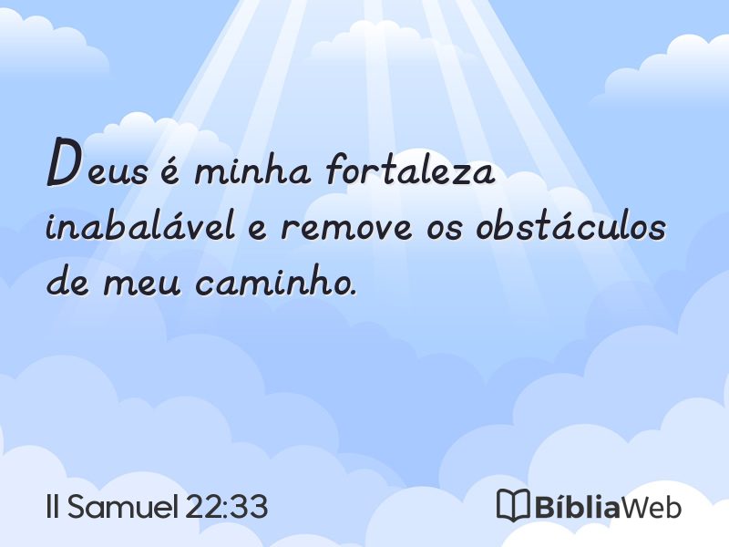 II Samuel 22:33 em imagem para compartilhar
