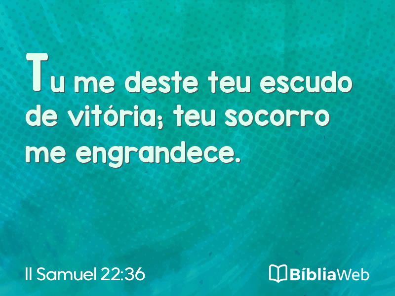 II Samuel 22:36 em imagem para compartilhar