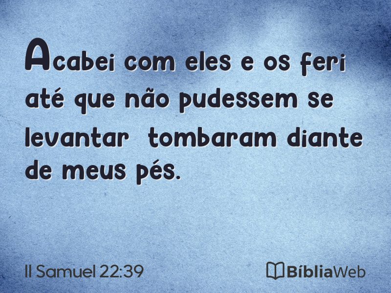II Samuel 22:39 em imagem para compartilhar