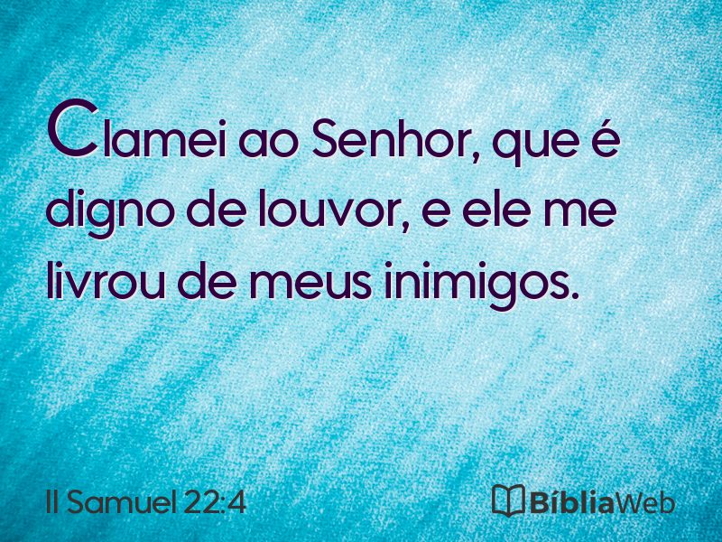 II Samuel 22:4 em imagem para compartilhar