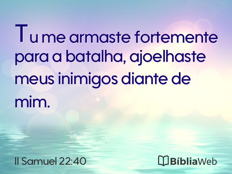 II Samuel 22:40 em imagem para compartilhar