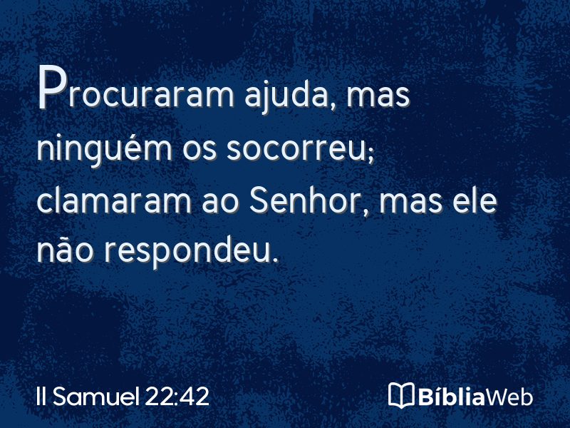 II Samuel 22:42 em imagem para compartilhar
