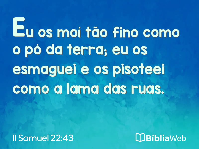 II Samuel 22:43 em imagem para compartilhar