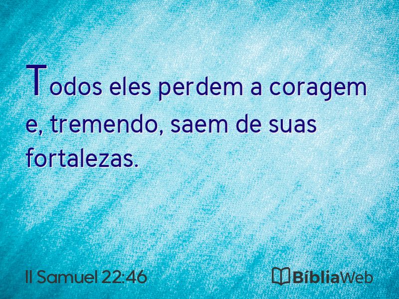 II Samuel 22:46 em imagem para compartilhar