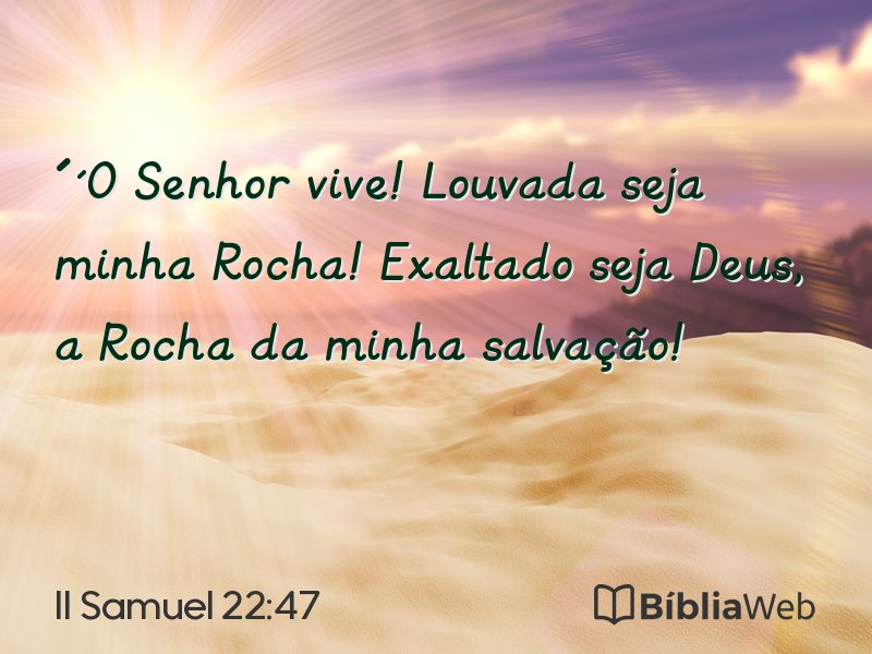 II Samuel 22:47 em imagem para compartilhar