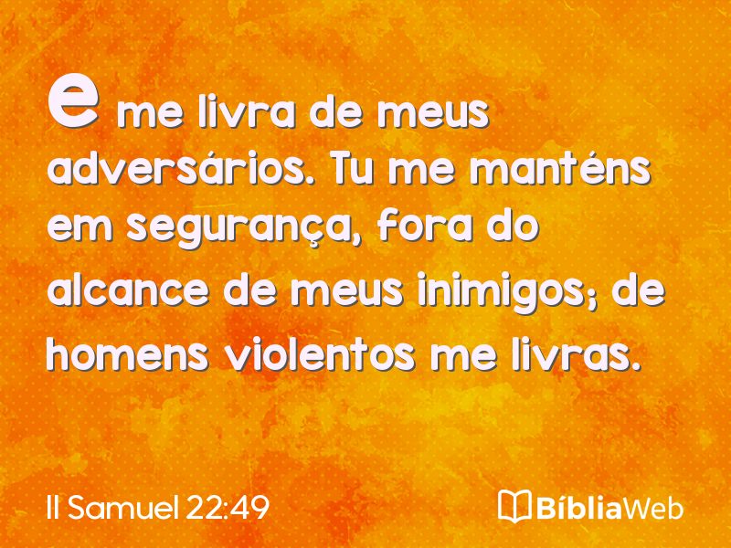 II Samuel 22:49 em imagem para compartilhar