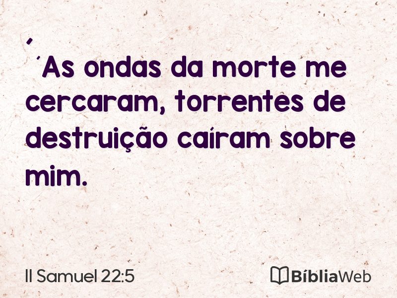 II Samuel 22:5 em imagem para compartilhar