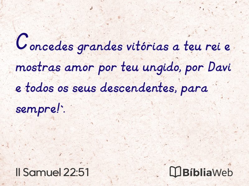 II Samuel 22:51 em imagem para compartilhar