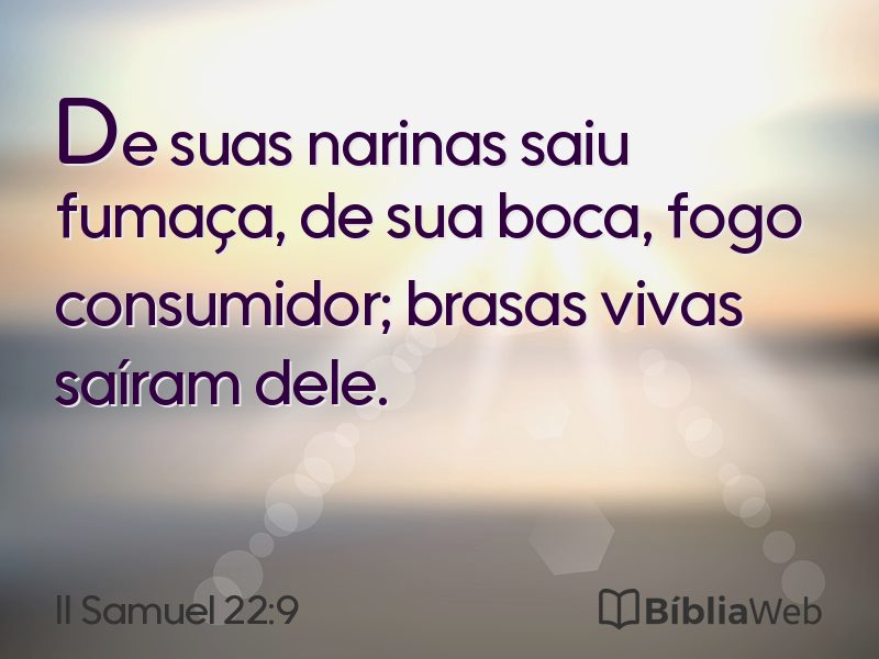 II Samuel 22:9 em imagem para compartilhar
