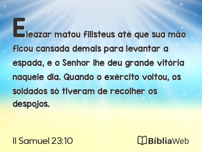 II Samuel 23:10 em imagem para compartilhar
