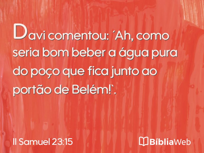 II Samuel 23:15 em imagem para compartilhar
