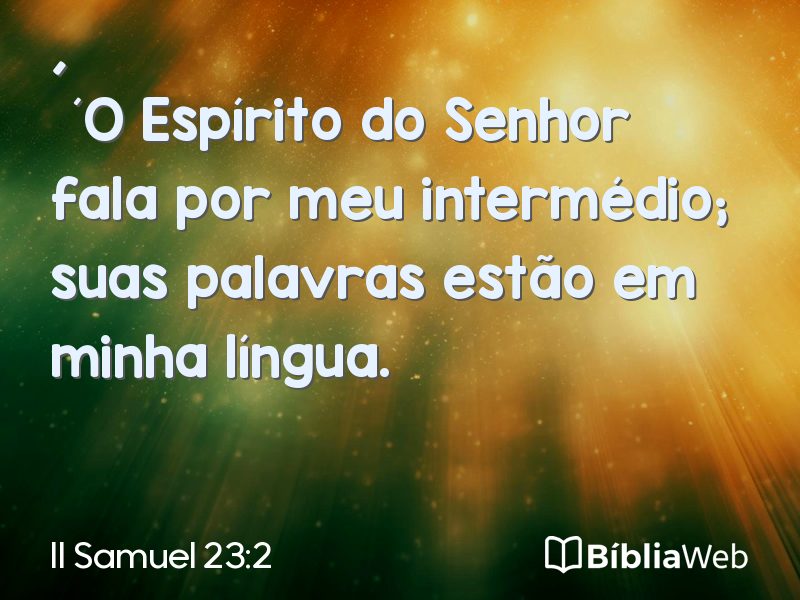 II Samuel 23:2 em imagem para compartilhar