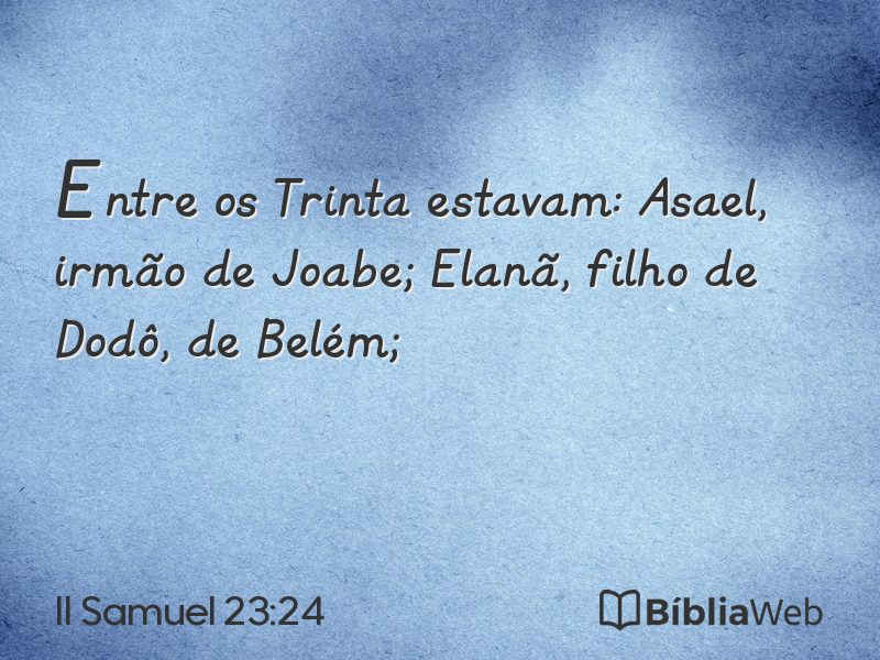 II Samuel 23:24 em imagem para compartilhar
