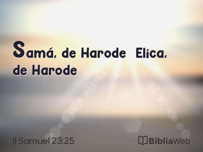 II Samuel 23:25 em imagem para compartilhar