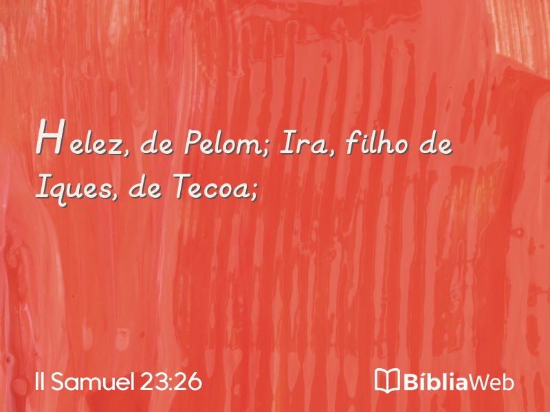 II Samuel 23:26 em imagem para compartilhar