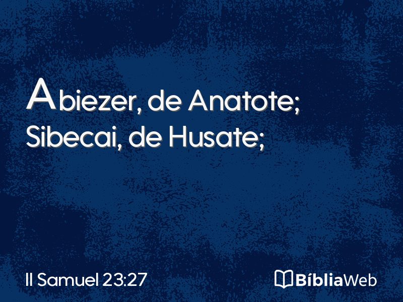 II Samuel 23:27 em imagem para compartilhar