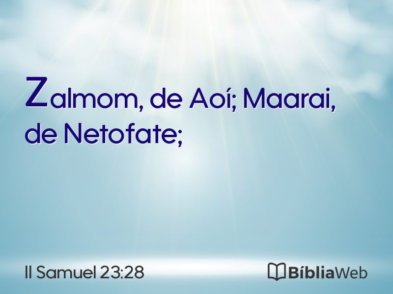 II Samuel 23:28 em imagem para compartilhar