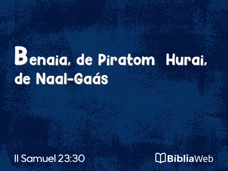 II Samuel 23:30 em imagem para compartilhar