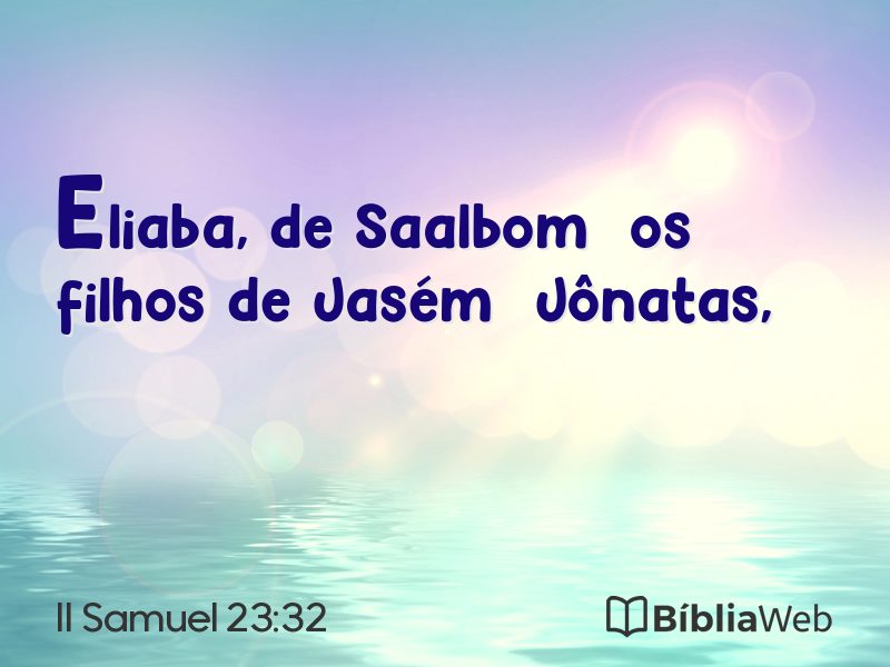 II Samuel 23:32 em imagem para compartilhar