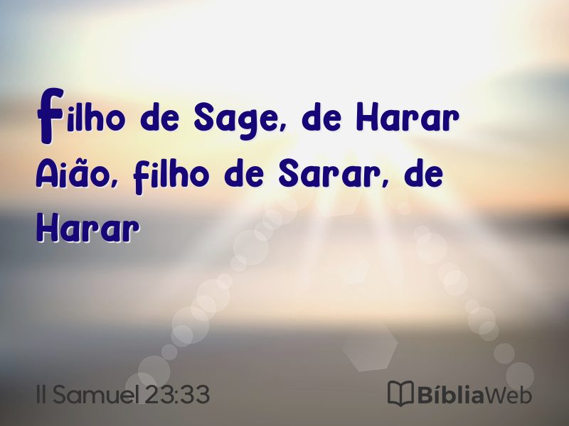 II Samuel 23:33 em imagem para compartilhar