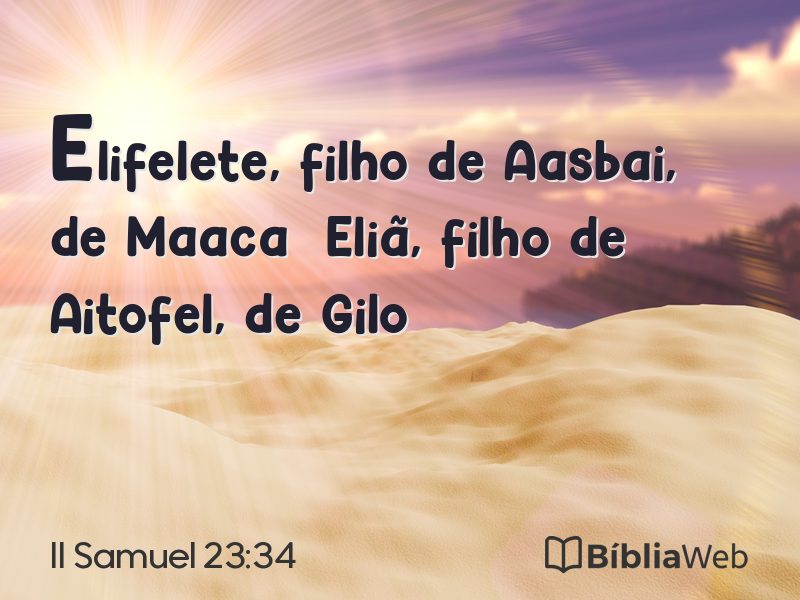 II Samuel 23:34 em imagem para compartilhar