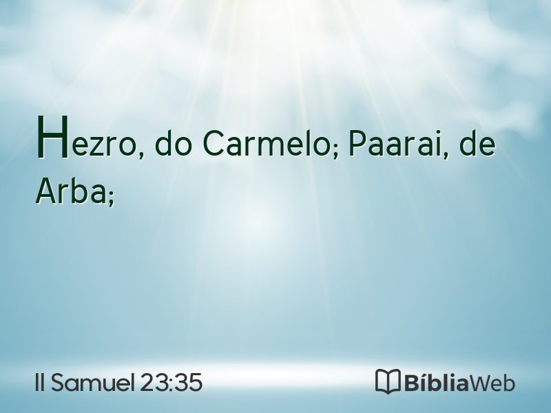 II Samuel 23:35 em imagem para compartilhar