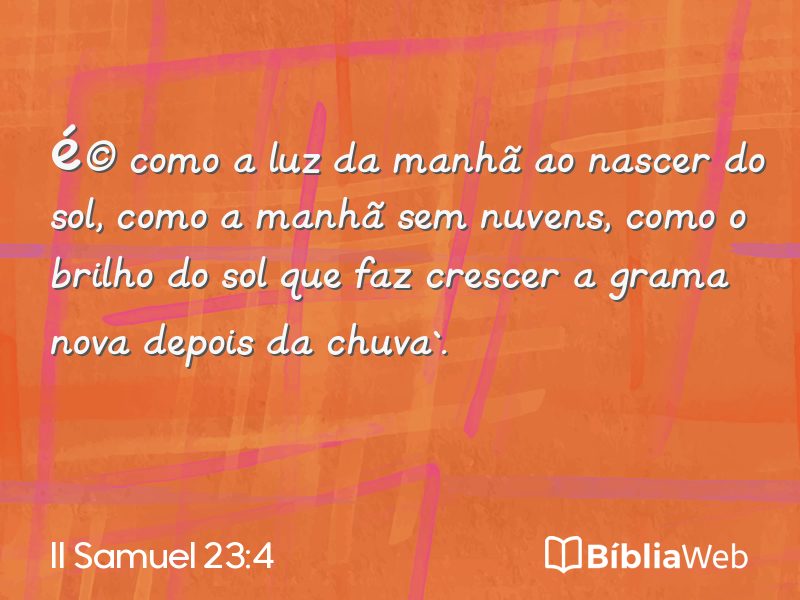 II Samuel 23:4 em imagem para compartilhar