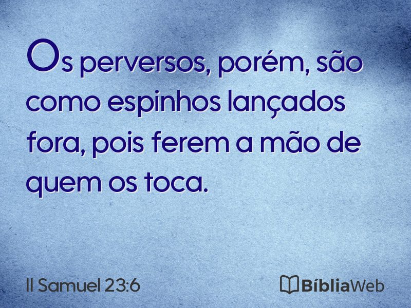 II Samuel 23:6 em imagem para compartilhar