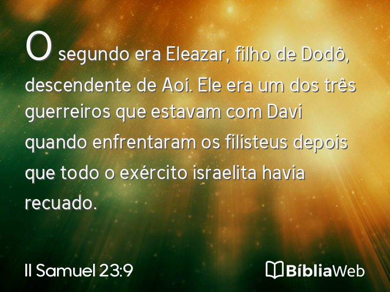II Samuel 23:9 em imagem para compartilhar