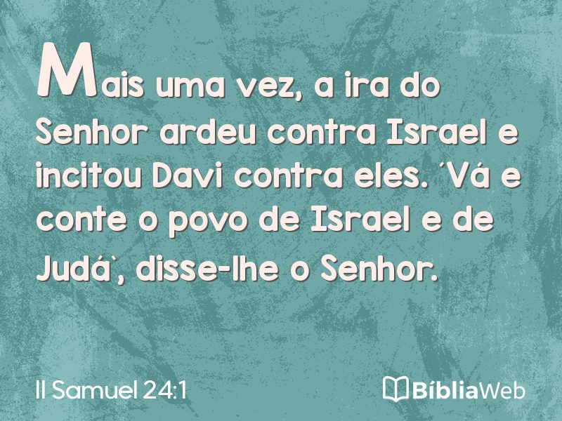 II Samuel 24:1 em imagem para compartilhar