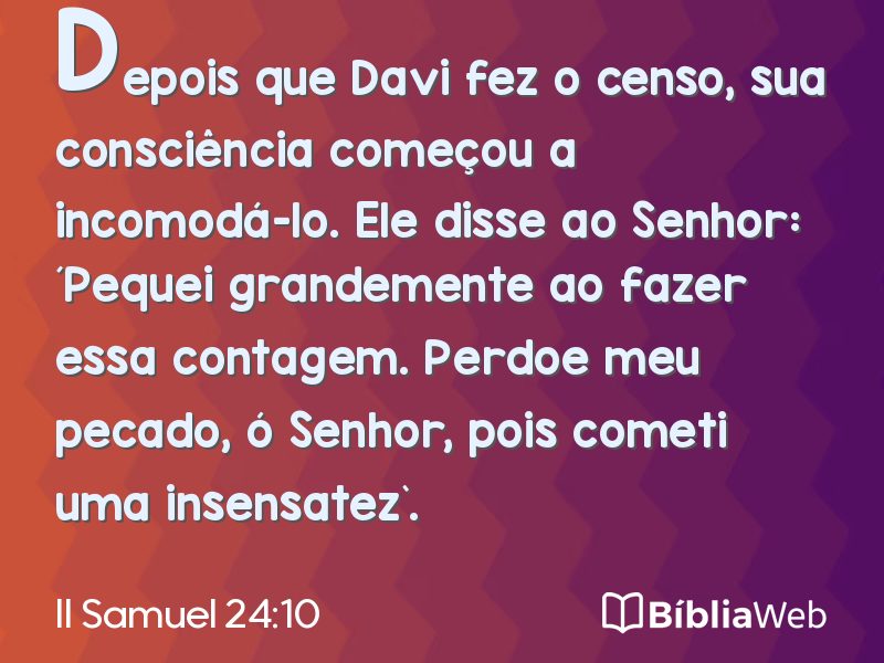 II Samuel 24:10 em imagem para compartilhar
