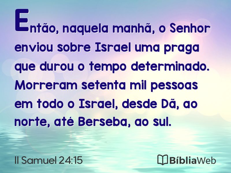 II Samuel 24:15 em imagem para compartilhar