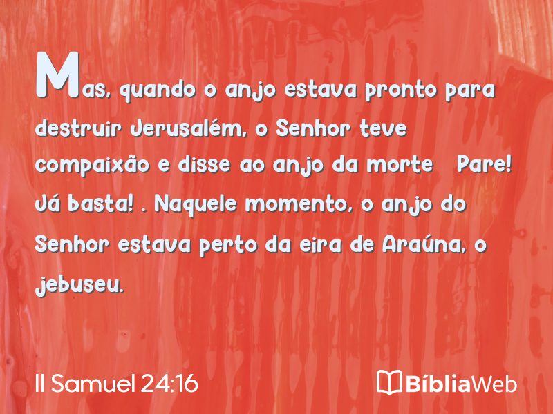 II Samuel 24:16 em imagem para compartilhar