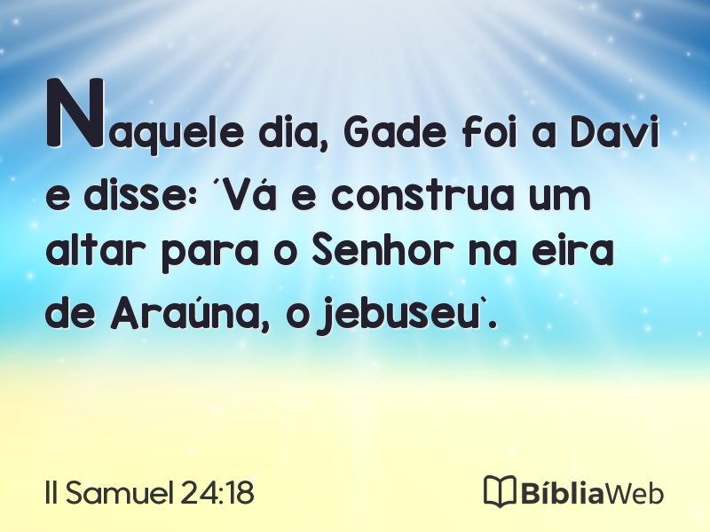 II Samuel 24:18 em imagem para compartilhar