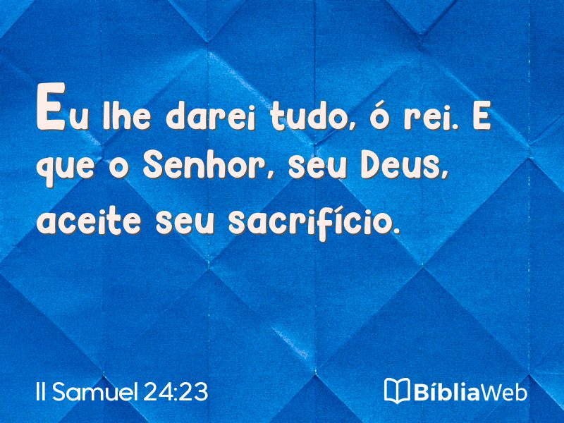 II Samuel 24:23 em imagem para compartilhar