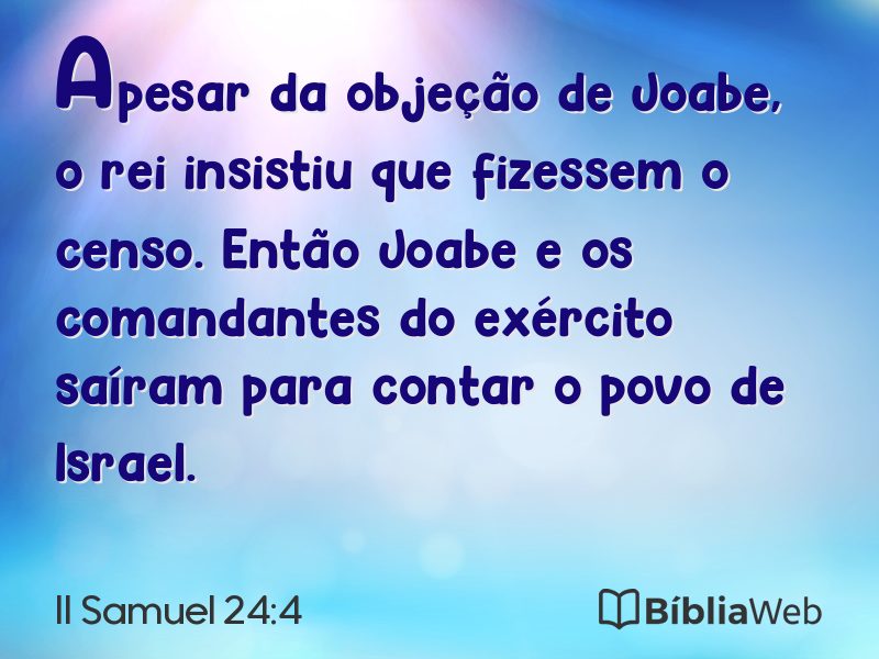 II Samuel 24:4 em imagem para compartilhar