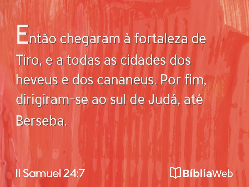 II Samuel 24:7 em imagem para compartilhar