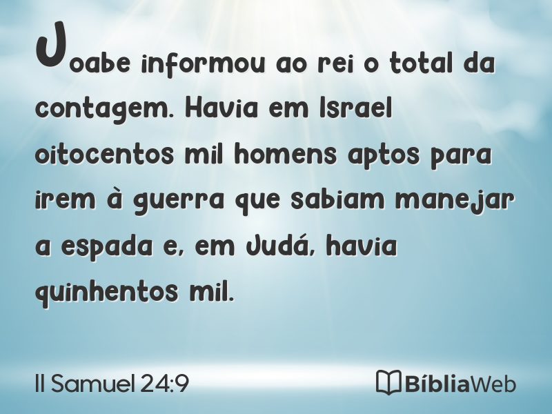 II Samuel 24:9 em imagem para compartilhar