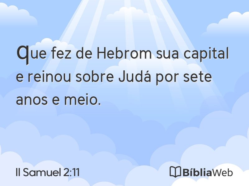 II Samuel 2:11 em imagem para compartilhar