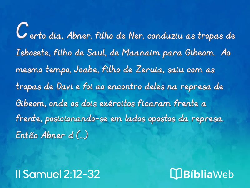 II Samuel 2:12-32 em imagem para compartilhar