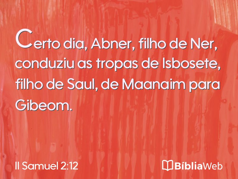 II Samuel 2:12 em imagem para compartilhar