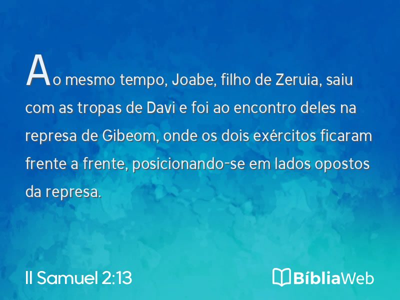 II Samuel 2:13 em imagem para compartilhar