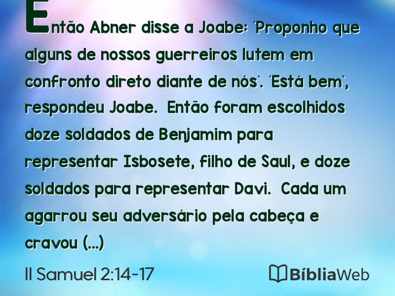 II Samuel 2:14-17 em imagem para compartilhar