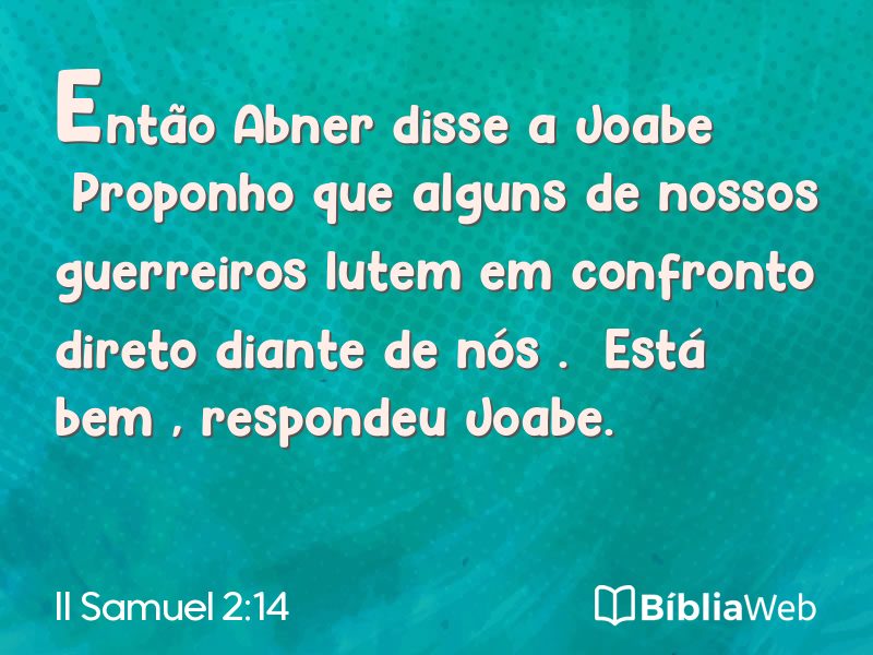 II Samuel 2:14 em imagem para compartilhar