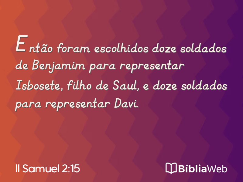 II Samuel 2:15 em imagem para compartilhar