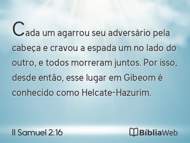 II Samuel 2:16 em imagem para compartilhar