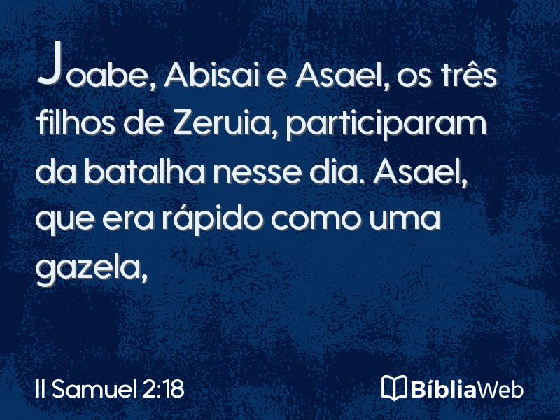 II Samuel 2:18 em imagem para compartilhar